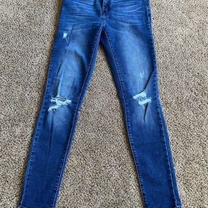 Kancan skinny distressed high rise jean